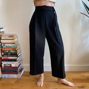 Belted Wide Leg Trousers
